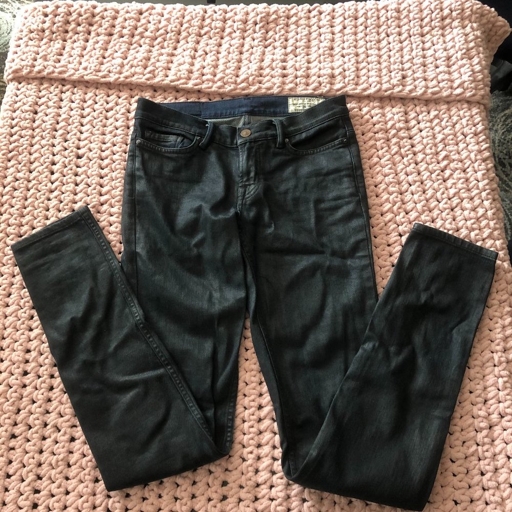 AllSaints Spitalfields Dark Coated Blue Jeans 26